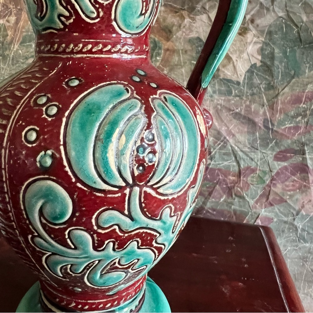 1960s Gmundner Keramik Pitcher Vase Austrian Pottery - Picture 4 of 10